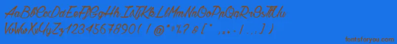 Шрифт Chardons – коричневые шрифты на синем фоне