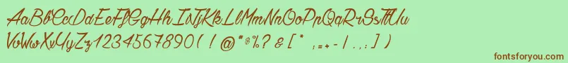 Chardons Font – Brown Fonts on Green Background
