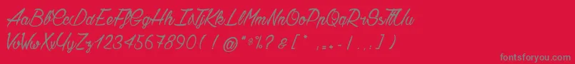 Chardons Font – Gray Fonts on Red Background