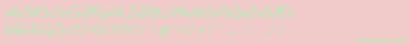 Chardons Font – Green Fonts on Pink Background