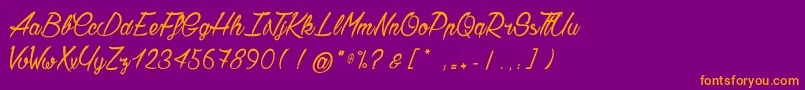 Chardons Font – Orange Fonts on Purple Background