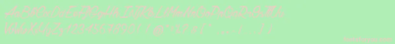 Chardons Font – Pink Fonts on Green Background