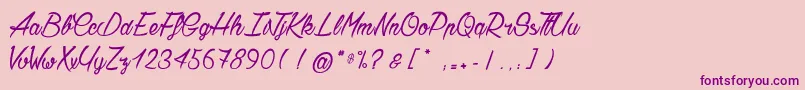Chardons Font – Purple Fonts on Pink Background