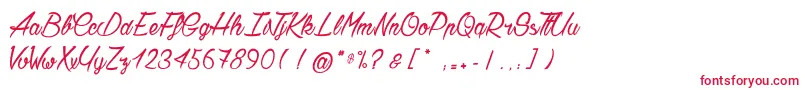 Chardons Font – Red Fonts on White Background