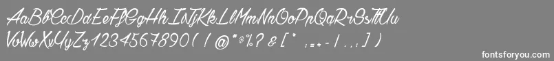 フォントChardons – 灰色の背景に白い文字