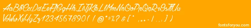 Chardons Font – White Fonts on Orange Background