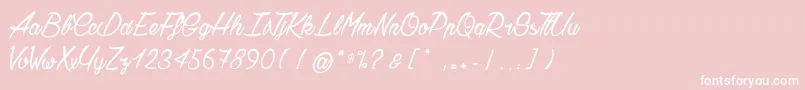 フォントChardons – ピンクの背景に白い文字
