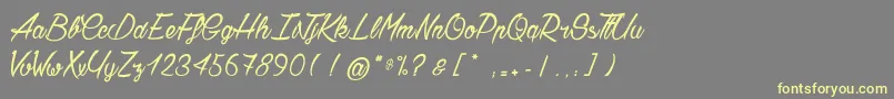 Chardons Font – Yellow Fonts on Gray Background