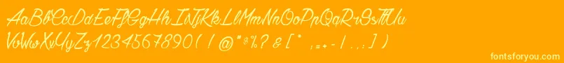 Chardons Font – Yellow Fonts on Orange Background
