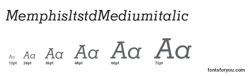 Размеры шрифта MemphisltstdMediumitalic
