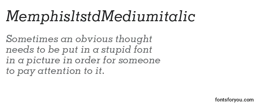 Review of the MemphisltstdMediumitalic Font