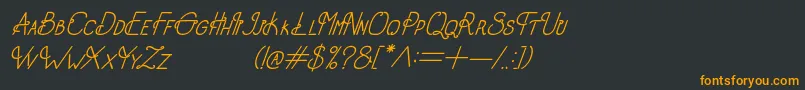 Шрифт OldAlphaItalic – оранжевые шрифты на чёрном фоне