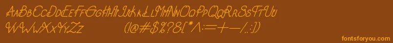 Шрифт OldAlphaItalic – оранжевые шрифты на коричневом фоне