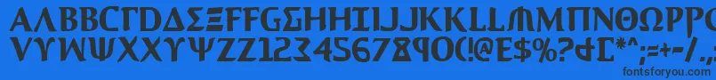 Aegis1c Font – Black Fonts on Blue Background