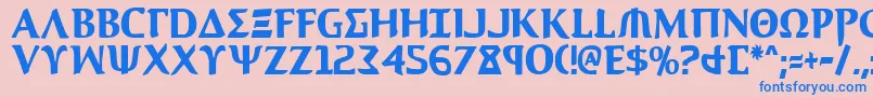 Aegis1c Font – Blue Fonts on Pink Background