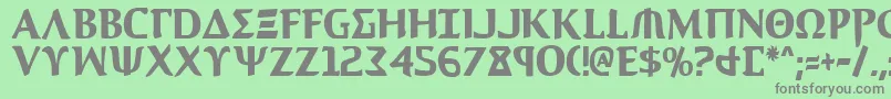 Aegis1c Font – Gray Fonts on Green Background