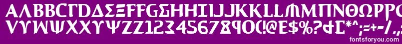 フォントAegis1c – 紫の背景に白い文字