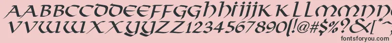 フォントVikingNormalItalic – ピンクの背景に黒い文字