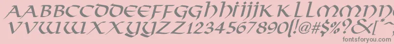 VikingNormalItalic Font – Gray Fonts on Pink Background