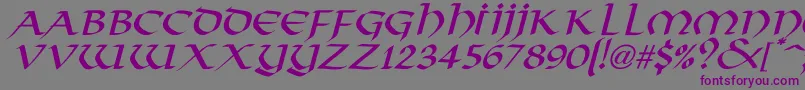 VikingNormalItalic-Schriftart – Violette Schriften auf grauem Hintergrund