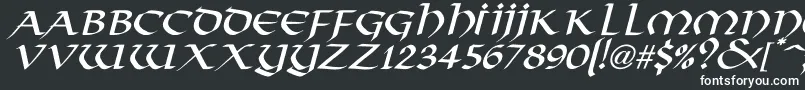 フォントVikingNormalItalic – 黒い背景に白い文字