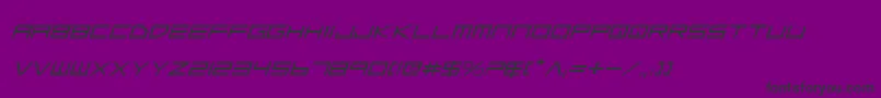 LowGunScreenExpandedItalic Font – Black Fonts on Purple Background