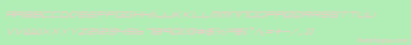 LowGunScreenExpandedItalic Font – Pink Fonts on Green Background