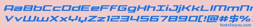 Phoenicialowercaseital Font – Blue Fonts on Pink Background