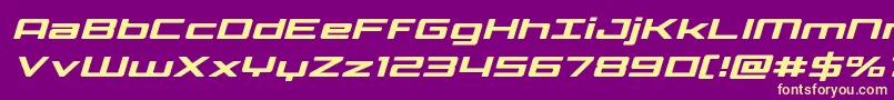 Phoenicialowercaseital Font – Yellow Fonts on Purple Background