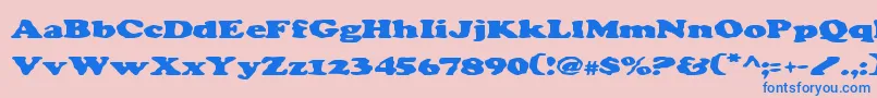 Charv2フォントについての詳細 フォントCharv2 – ピンクの背景に青い文字