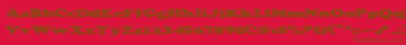 Шрифт Charv2 – коричневые шрифты на красном фоне