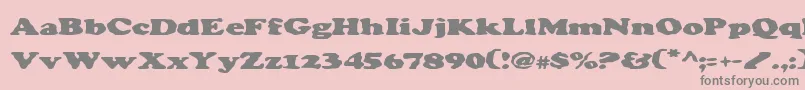 Charv2 Font – Gray Fonts on Pink Background