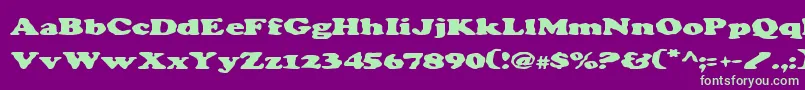 Charv2 Font – Green Fonts on Purple Background