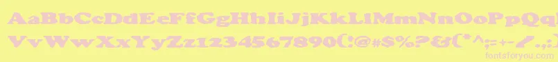 Charv2 Font – Pink Fonts on Yellow Background