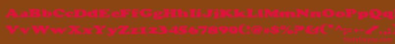 Charv2 Font – Red Fonts on Brown Background