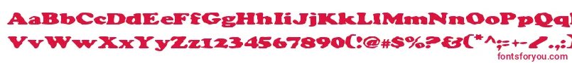 Charv2 Font – Red Fonts on White Background