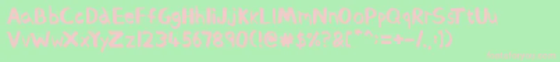 ThickedyQuick Font – Pink Fonts on Green Background