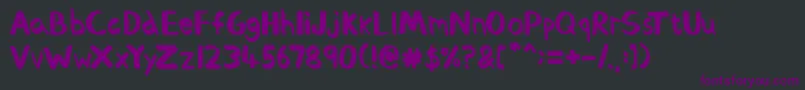 フォントThickedyQuick – 黒い背景に紫のフォント