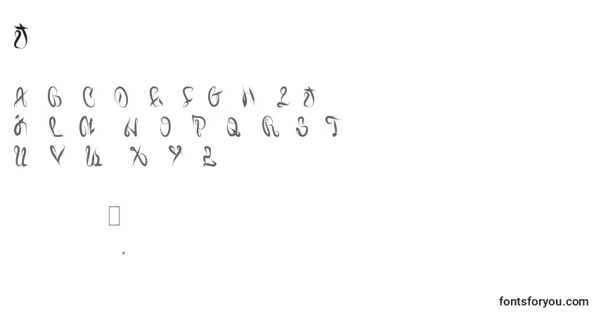 Шрифт Juiced – алфавит, цифры, специальные символы