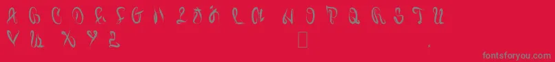 Juiced Font – Gray Fonts on Red Background