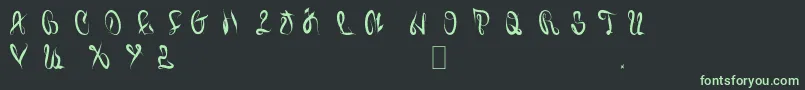Шрифт Juiced – зелёные шрифты на чёрном фоне