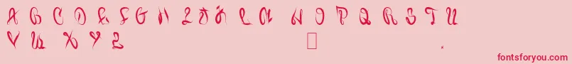 Juiced Font – Red Fonts on Pink Background