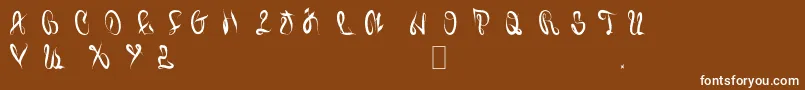 Шрифт Juiced – белые шрифты на коричневом фоне