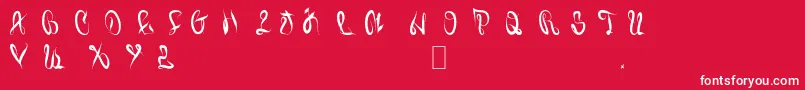 Juiced Font – White Fonts on Red Background