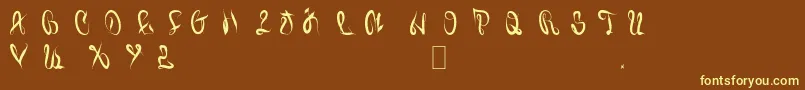 Juiced Font – Yellow Fonts on Brown Background