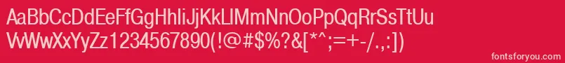 Prc Font – Pink Fonts on Red Background