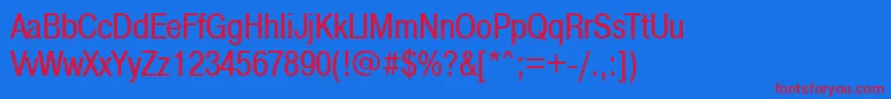 Prc Font – Red Fonts on Blue Background