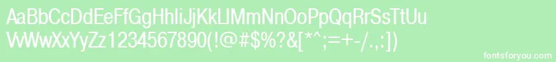 Prc Font – White Fonts on Green Background