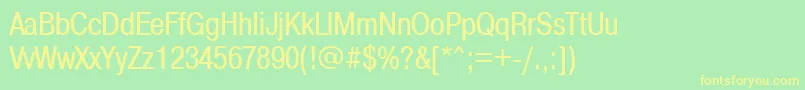Prc Font – Yellow Fonts on Green Background