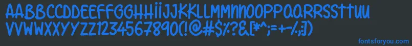 Unconditionally Font – Blue Fonts on Black Background